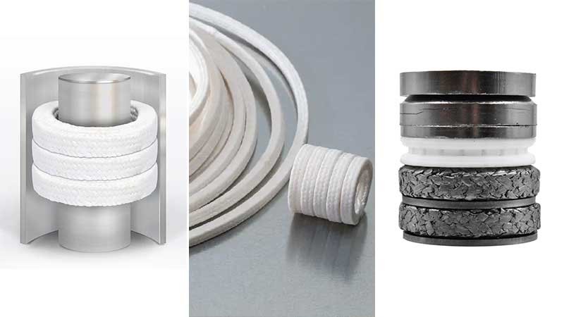 دليلك الشامل لـ حشوات تفلون الصناعية المقارنة الكاملة بين PTFE PACKING PURE AND GRAPHITE